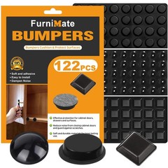 Adhesive Rubber Feet 122PCS – Black Bumpers 122 Black, 122pcs Set
