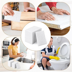 40 PCS White Non Woven Pads, Light Duty Scouring Pad, Abrasive Surface Scrubber,