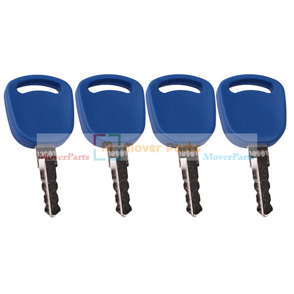 4PCS Ignition Key for Ford New Holland Tractor T1804 T2104 T5040 T4.105 T6.120