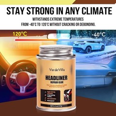 Non-Toxic Fabric Adhesive – Stronghold Headliner Repair Glue with Built-in Brush