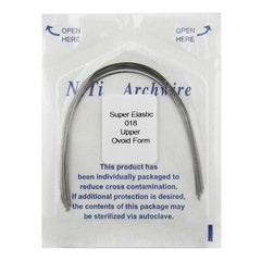 10pcs Dental Orthodontic Arch Wire Super Elastic Niti Round Ovoid Natural U/L