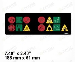 Fits JLG Part # JL1705212 – DECAL DISPLAY, CONTROL BOX (7.4″ x 2.4″).