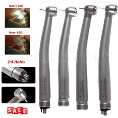 Dental (LED Optic E-generator) Denshine Handpiece High Speed Turbine 2/4Hole USA