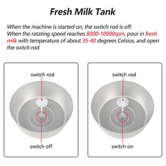 Electric Centrifugal Fresh Milk Cream Separator 110V 100L/H 11000rpm NEW