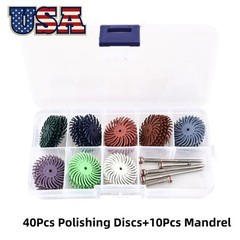 Dental Silicone Rubber Spiral Finishing Polishing Disc Wheel Shank + Mandrel Kit