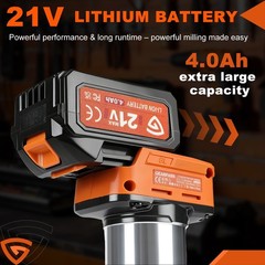 Upgraded 21V Cordless Compact Wood Router Tool for Brushless Hand Wood Trimmer