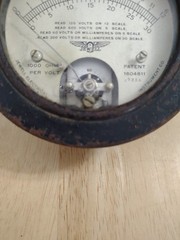 Jewell Milliamperes Direct Current Meter Gauge Pattern No 199 Steampunk