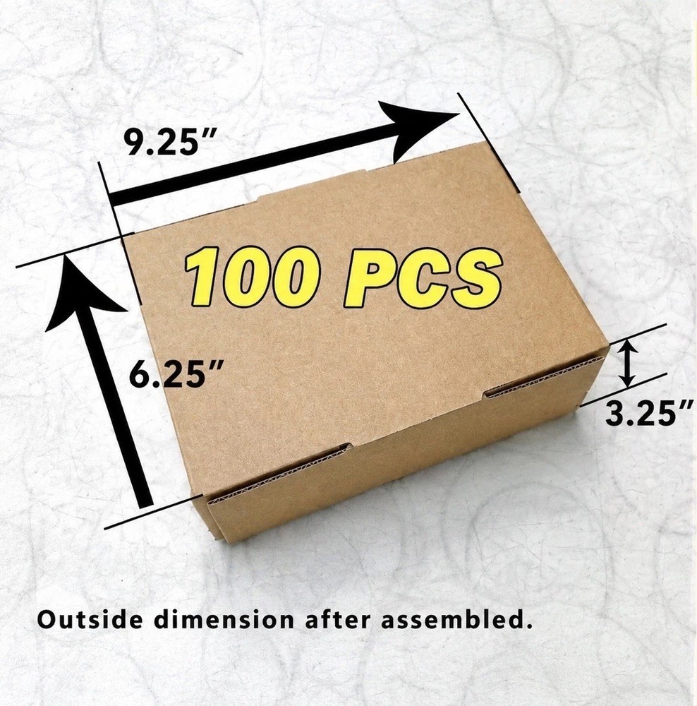 100 Pieces 9″ x 6″ x 3″ Corrugated Security Mailer Shipping Box Boxes 📦