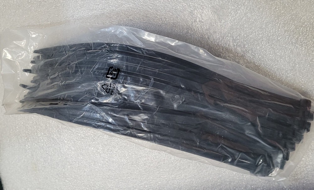 Heavy Duty 18 inch Large Zip Ties 50-PK, 180lbs, Indoor/Outdoor Use, NEW (8E)
