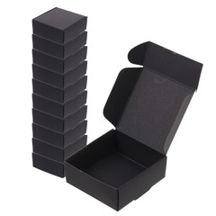 20Pcs Black Mailing Packing Boxes with Compressive Resistance and Clear Design