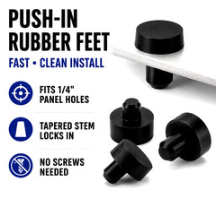 Push-In Rubber Feet Bumpers – Choose Size, 10 Pack Panel Mount Industrial Shop