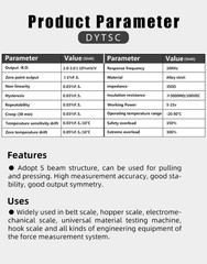 DAYSENSOR Portable S-type Beam High-Precision Load Cell Sensor for Hopper Weight