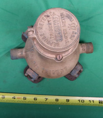 Vintage Neptune Trident 5/8″ Brass Water Meter – Reads In Gallons – New York