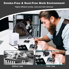 50W Pure Air Fume Extractor Smoke Dust Purifier For UV Laser Marking Machine US
