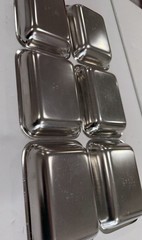 Polar Ware Stainless Steel 18-8 Steam Table Pans 1/9 Size USA Made Lot of 6