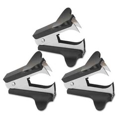3 Count Universal Staple Remover Jaw Style Black/Silver