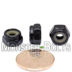 #10-32 NM – Qty 25 – Nylon Insert Hex Lock / Stop Nuts SAE – Steel w Black Oxide