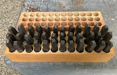 Young Bros 3/16″ Steel Stamp Letters Figures Set Numbers 36 Pcs USAF – NICE!