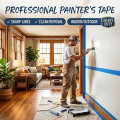 Painters Tape 2 Inch Wide（ 1.89 in. x 55 Yds）, 6 Rolls – Blue Masking Tape fo…