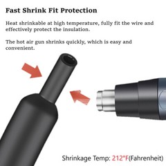 2:1 Heat Shrink Tubing Tube 1/2″ Green Glue Waterproof Dual Wall Wires Wrap