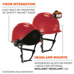 Skullerz Short Brim Red Type 2, Class E – Safety Helmet
