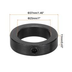2Pcs Shaft Collar 1 Inch Bore Carbon Steel Set Screw Black