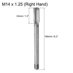 Metric Thread Taps M14 x 1.25 H2 160mm Extra Long Straight Flute Tapping Tool