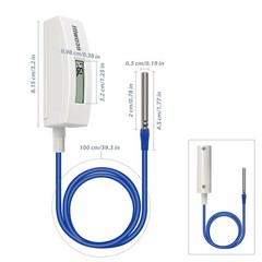 WN34BD Thermometer, with LCD Display and 3.28 ft/1m Silicone Wire Sensor Prob…