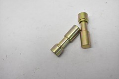 Lot of 2 Rexnord 10486804 Utility Barrel Lock #6 Gold Lock w/End Cap, 93180124