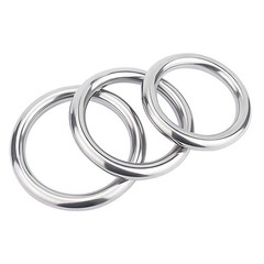 Stainless Steel Round Rings Heavy Duty Solid Metal O Ring Welded Smooth 15~150mm