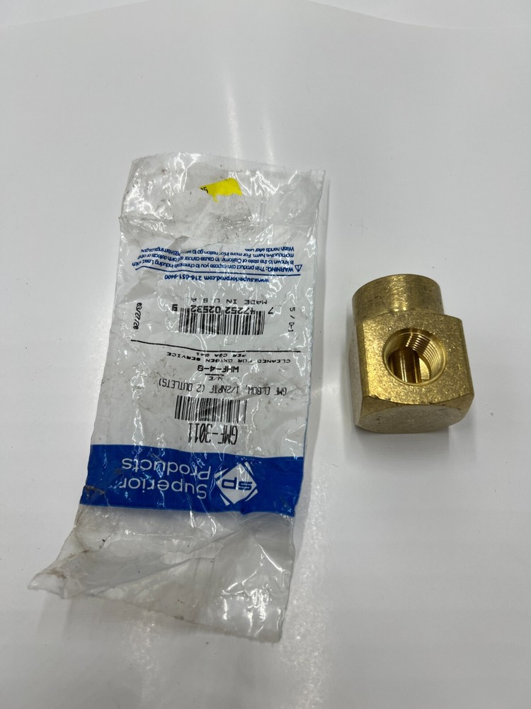 (QTY 2) Superior Products 1/2″ NPTF 2 Outlet Brass Manifold Pipe Tee GMF-3011