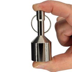 2PCS Large Neodymium Gold & Silver Testing Magnet Keychain Holder D28mm 1.1inch