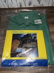 Weldas Flame Retardant Cotton Welding Jacket, Green, Medium