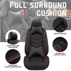 2-Seat Set Black Nappa Leather Car Seat Covers for Mercedes-Benz Metris 2017