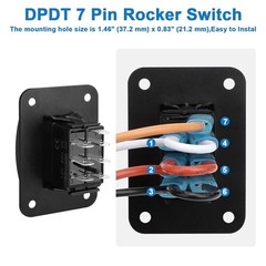 2PCS Up Down Momentary Toggle Switch 12V 24V for RVs and Boats – Easy Install