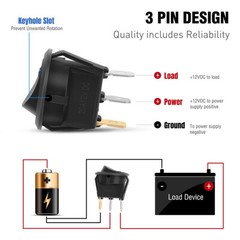 20Pcs/Kit Round Toggle Switch 12V 20A LED Light For Car Auto Boat ON/OFF Switch