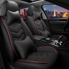 2-Seat Set Black Nappa Leather Car Seat Covers for Mercedes-Benz Metris 2017
