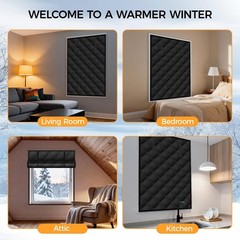 63″ x 47″ Thermal Window Cover，Oxford Fabric Window Cover for Winter, Window …