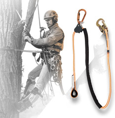 Proclimb Arborist Lanyard by – 1/2 in X 10 Ft Polyester, Steel Snap Hook, Adjus