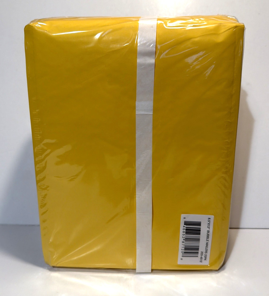 (25) #2 8.5” x 12” Yellow Kraft Bubble Mailers Padded Envelopes Qty:25