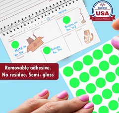 Round Dot Removable Stickers 15mm Assorted Color Coding Circle ~ 5/8 Inch Labels