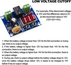 2 PCS Low Voltage Cutoff, DC 12V-36V 20A Low Voltage Disconnect Switch, Low Volt