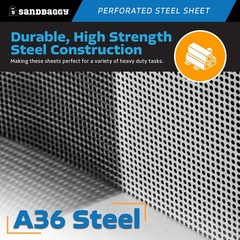 Sandbaggy Perforated Steel Sheet 24″ x 48″ – Perforated Metal Sheet – 20 Gauge