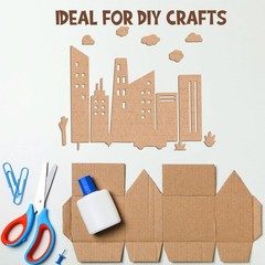 50 Pack Corrugated Cardboard Sheets Flat Cardboard Inserts Flat Squares Separ…