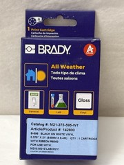 New Brady M21-375-595-WT Label 0.375 In X 21ft Black On White Cartridge (EH1)