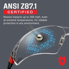 NoCry Anti Fog Scratch Resistant Clear Safety Glasses Impact Resistant