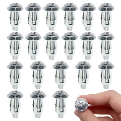 20Pcs Hollow Wall Anchors for Thin Walls, Heavy Duty M6 x 1″ Metal Anchors