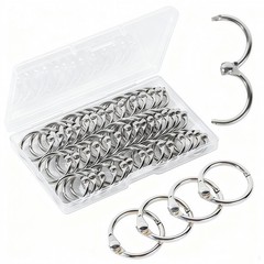 Small Binder Rings 1/2 inch 50 Pcs Mini Book Key 50PCS, Silver