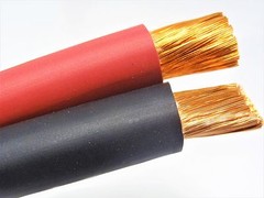 12 FT 2/0 CAR AUDIO BATTERY WELDING CABLE SAE(J1127) 6′ RED & 6′ BLACK
