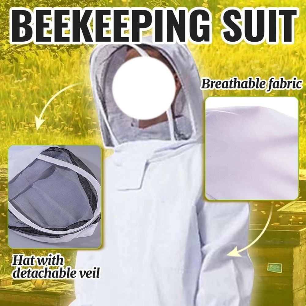 Bee Suit Men Women XL Beekeeping Protective With Veil Hood For BeeKeeper